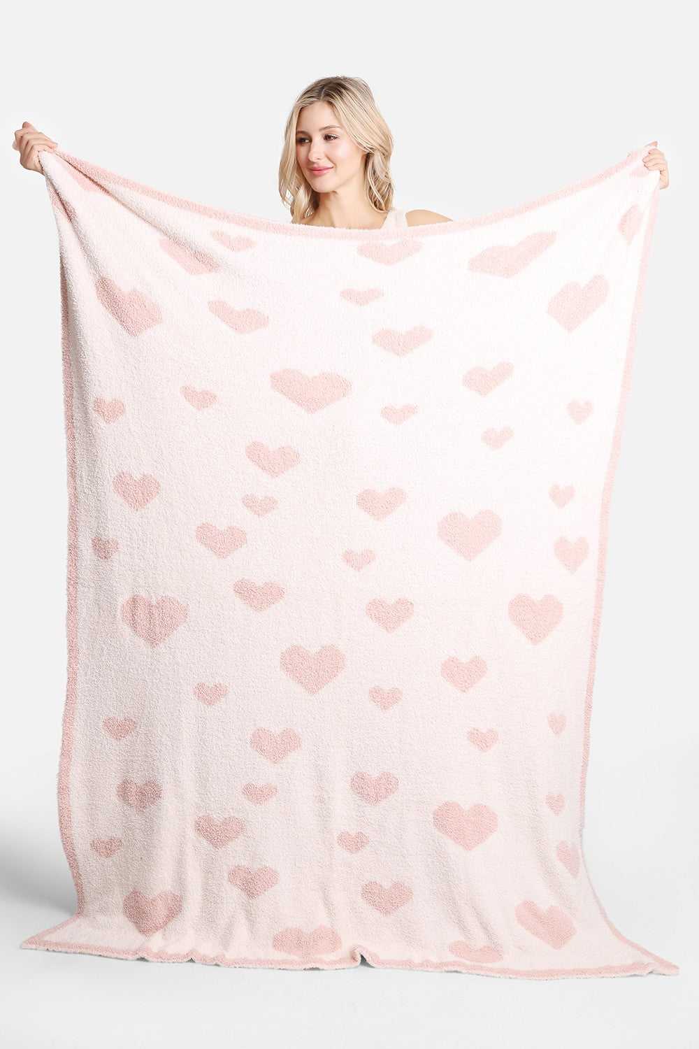 Heart Patterned Reversible Blanket