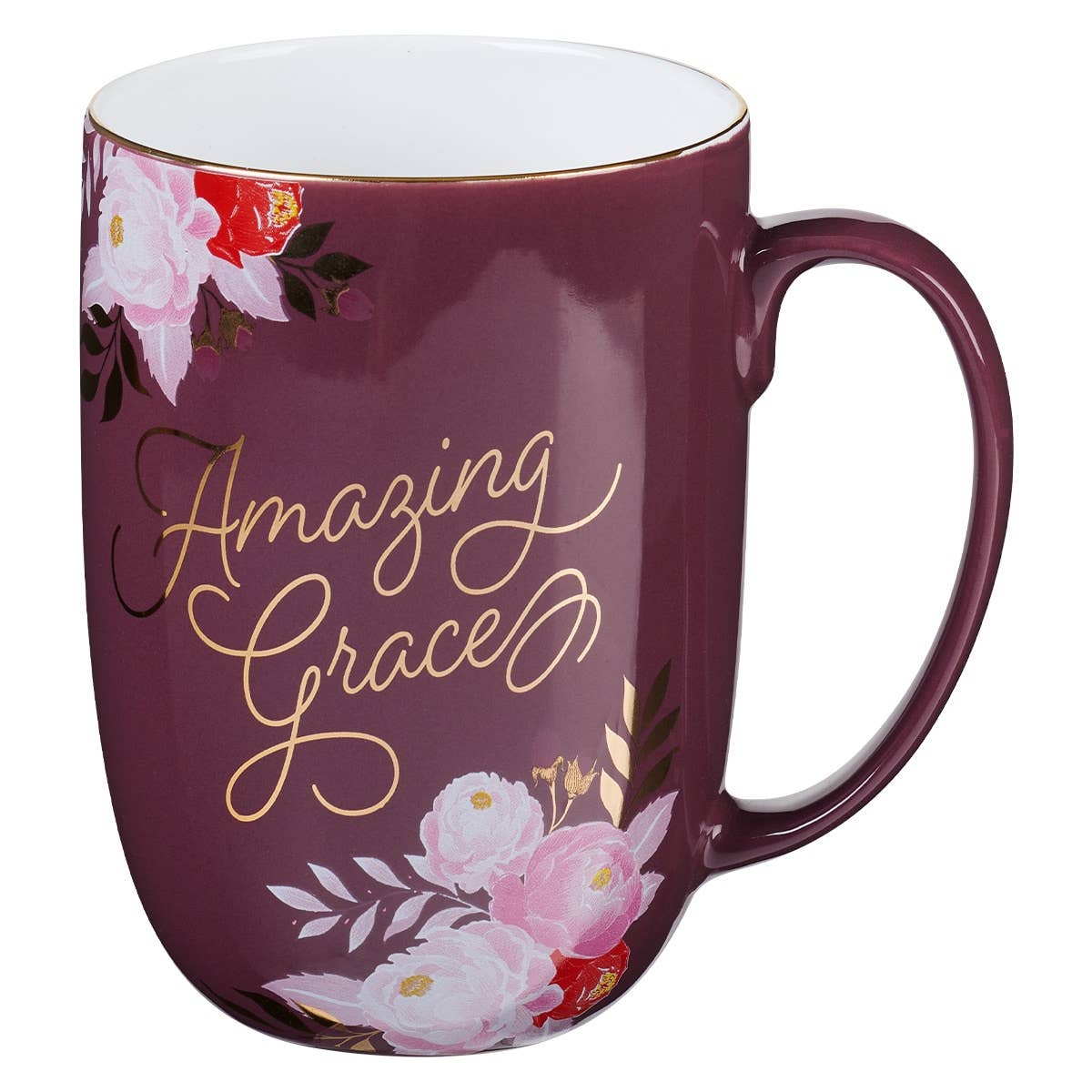 Mug White/Burgundy Amazing Grace