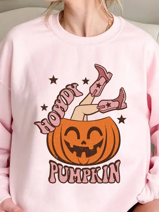 Howdy Pumpkin Cowgirl Crewneck Sweatshirt