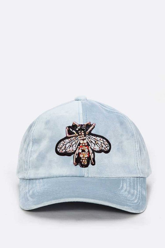 Queen Bee Patch Velour Cap