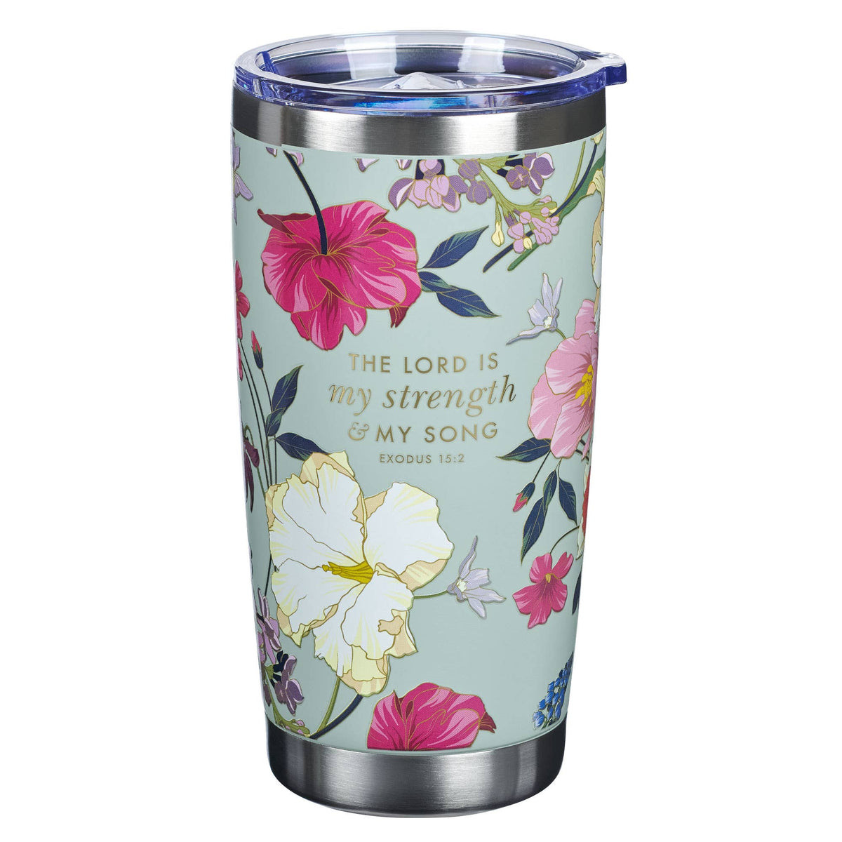 Tumbler SS Teal Strength Exodus 15:2