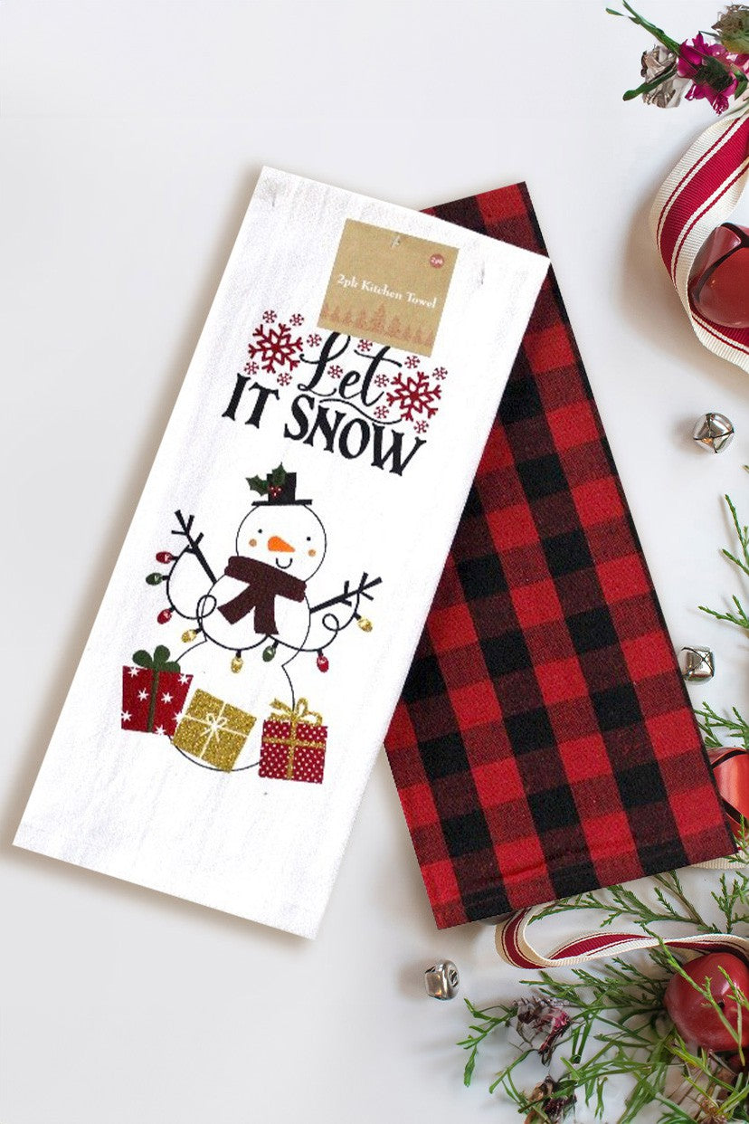 2 pc Christmas Kitchen Towels