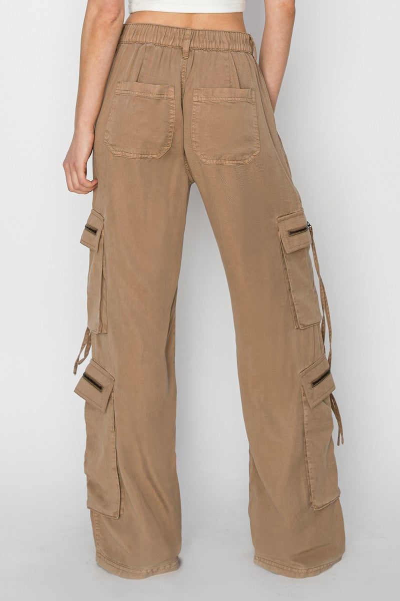 Tencel Multi Cargo Pocket Pants