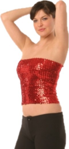 WOMEN'S SEQUIN TUBE TOP