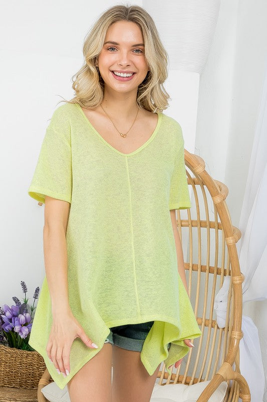 SOLID LOW GAUGE TUNIC TOP