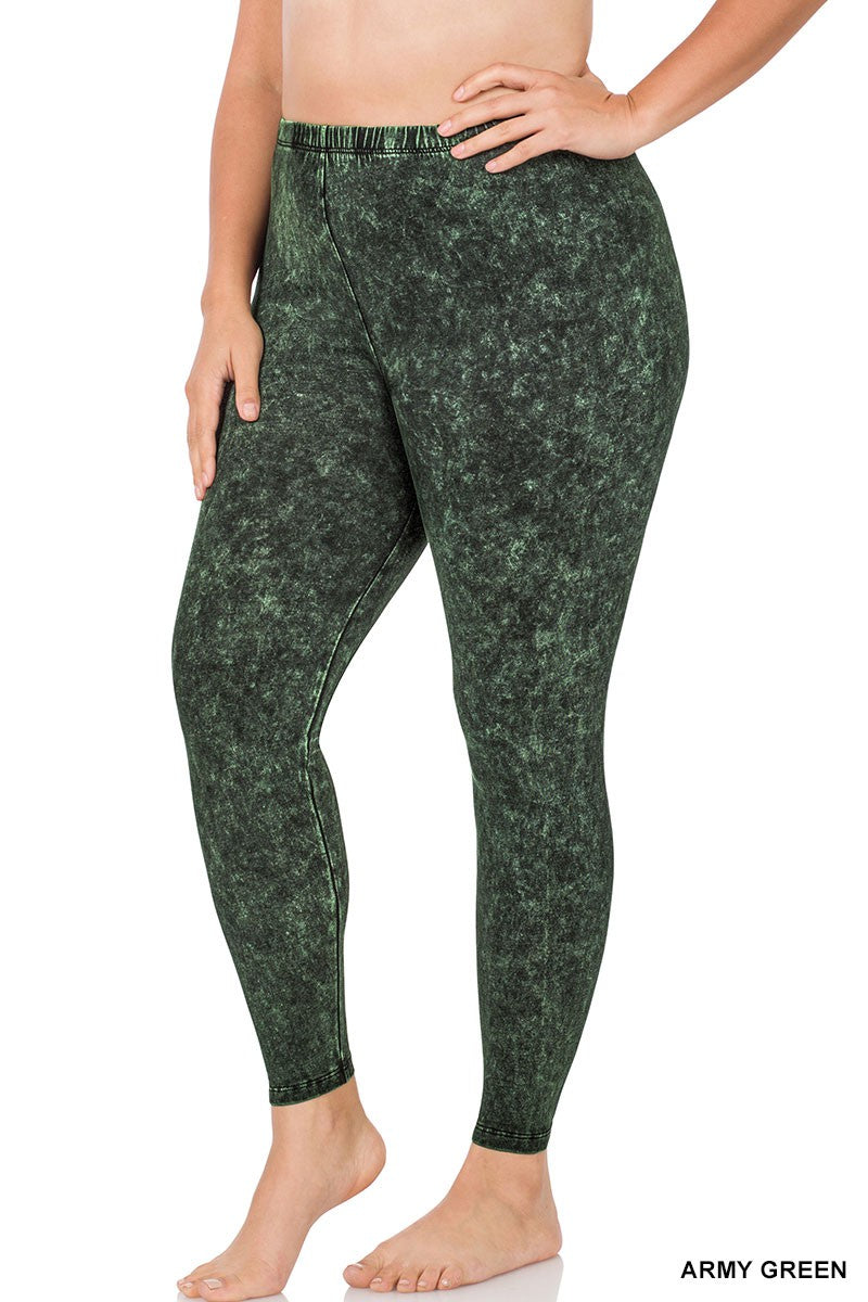 Plus Mineral Washed Leggings