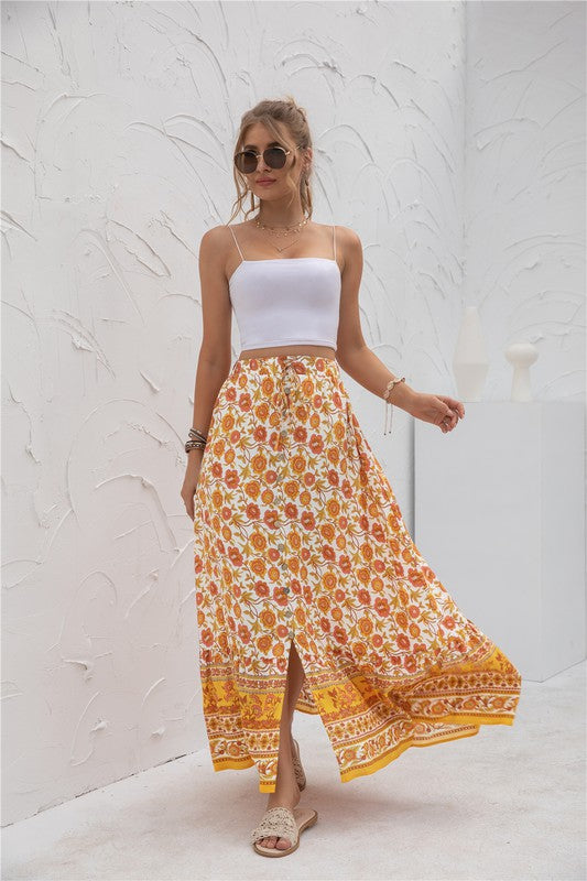 Printed Maxi Skirt