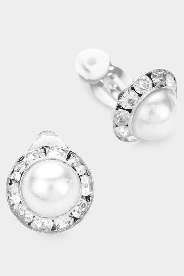 Pearl Clip On Earrings