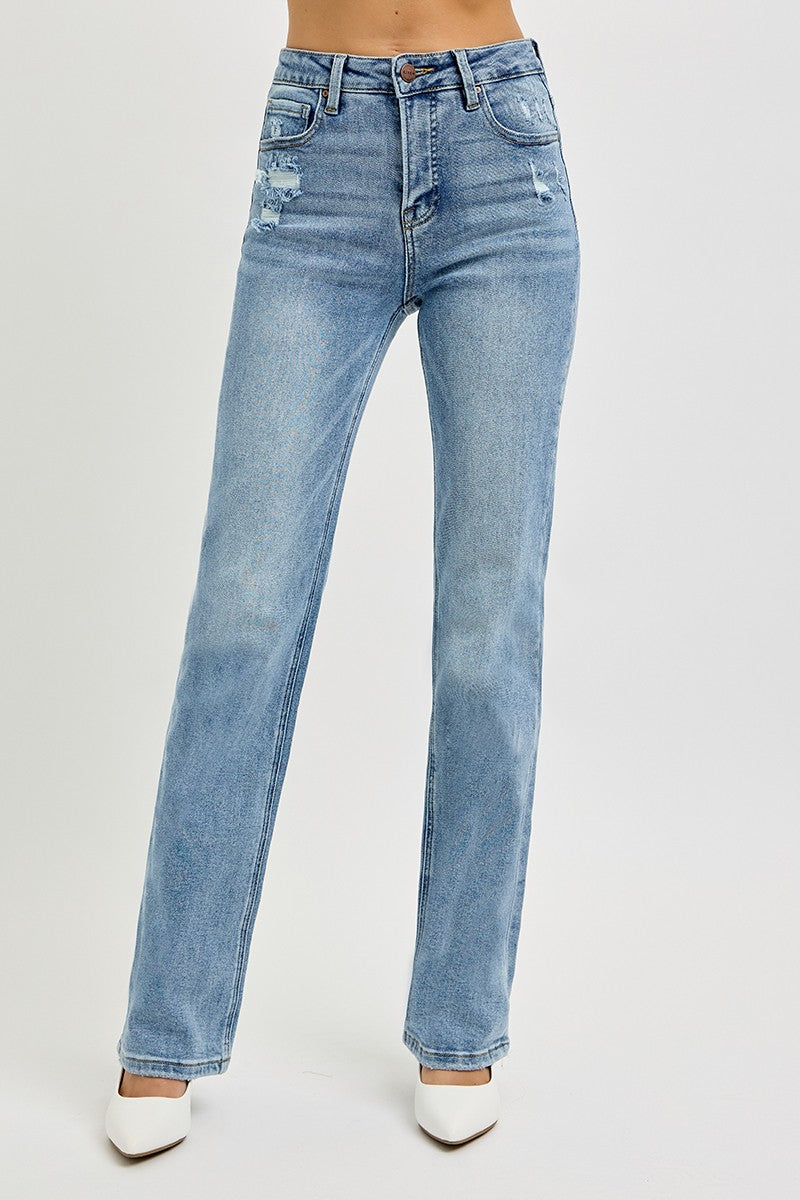 Tumnmy Control High Rise Distressed Jeans