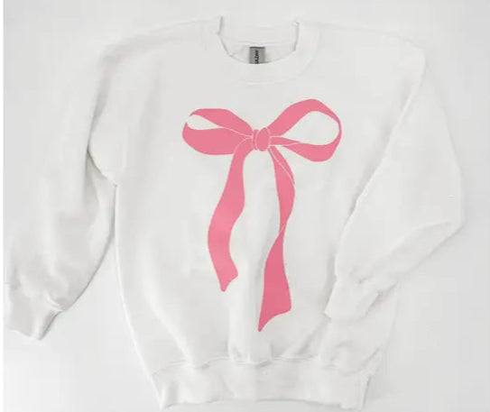 Pink Bow Youth Sweatshirt