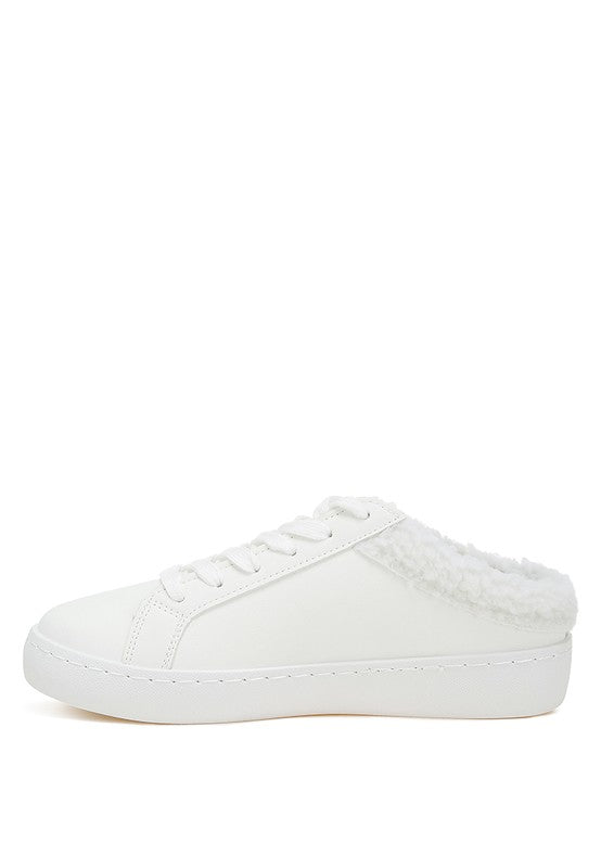 Moxie Fur Collar Slip On Sneakers