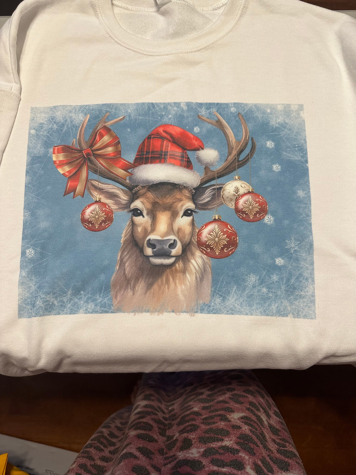 Jingle Deer Graphic Crewneck Sweatshirt