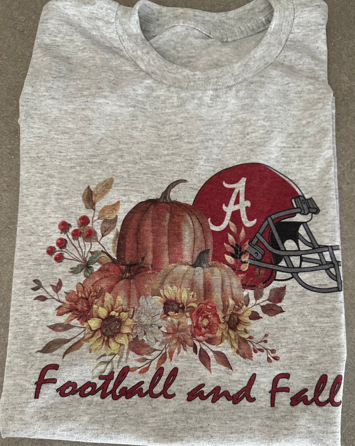 Bama Football and Fall Graphic Top
