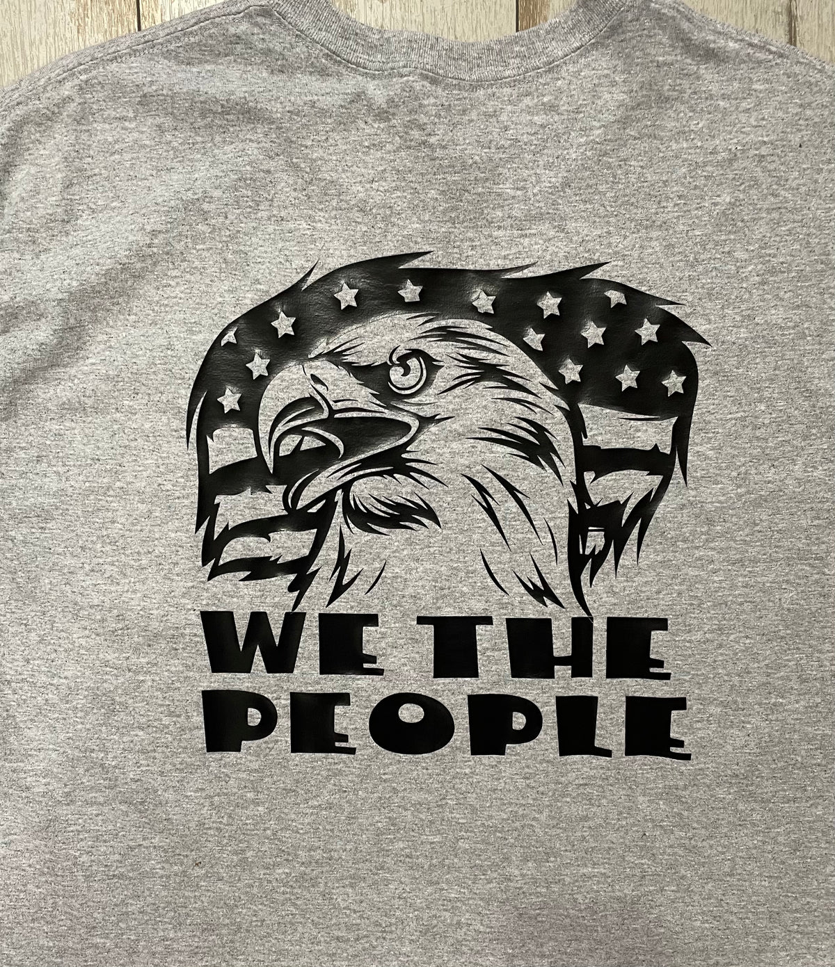 We the People Vinyl Print T Shirt