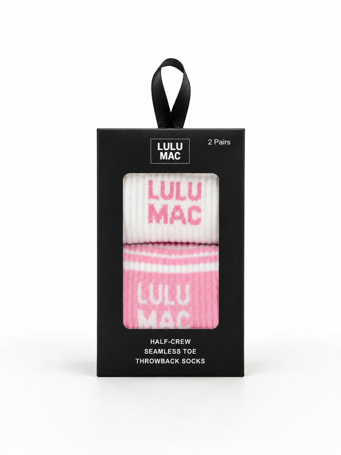 Lulu Mac Socks 2 Pair Box- LIGHT PINK/LIGHT PINK