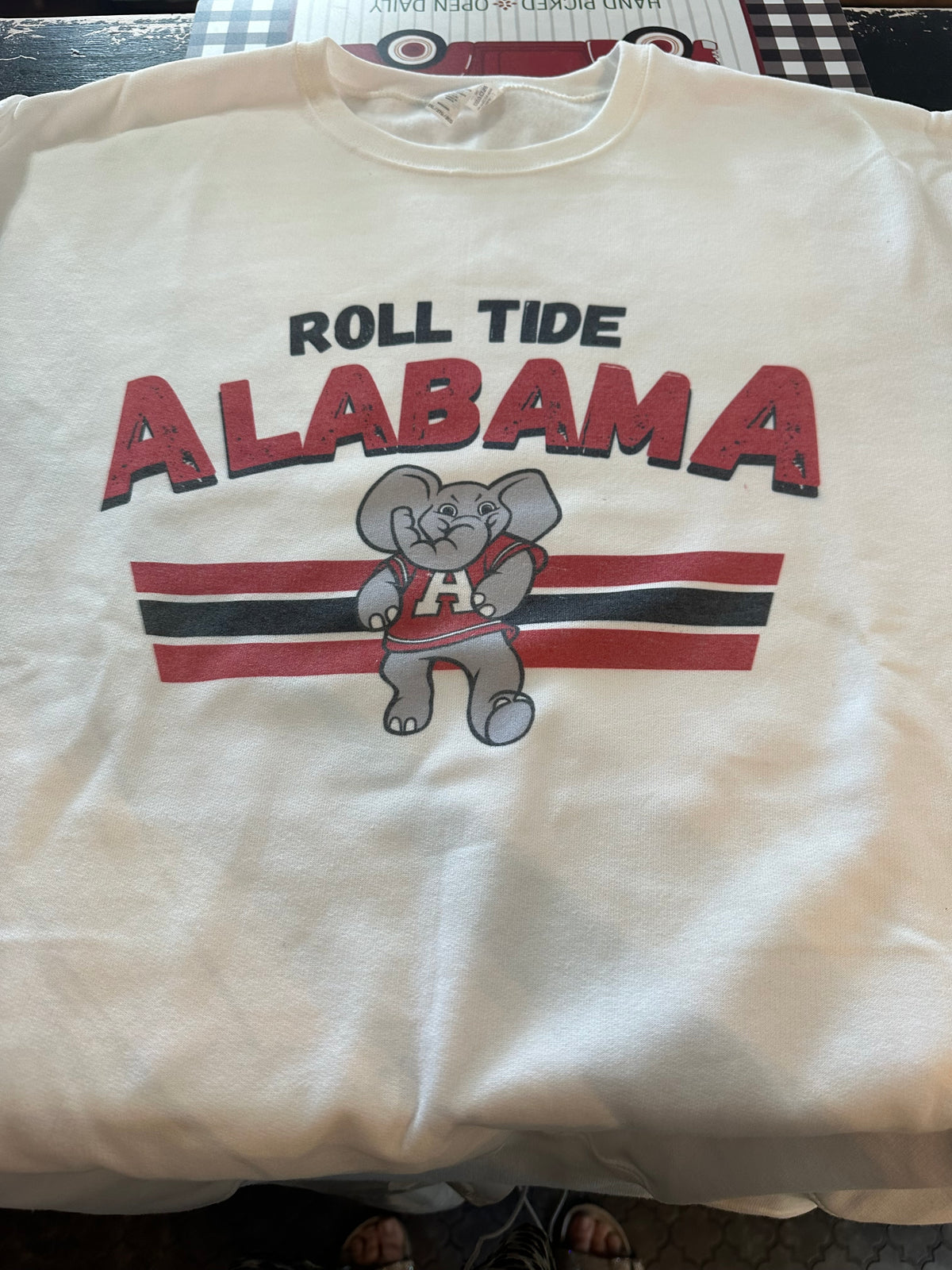 Roll Tide Lines Graphic Crewneck Sweatshirt