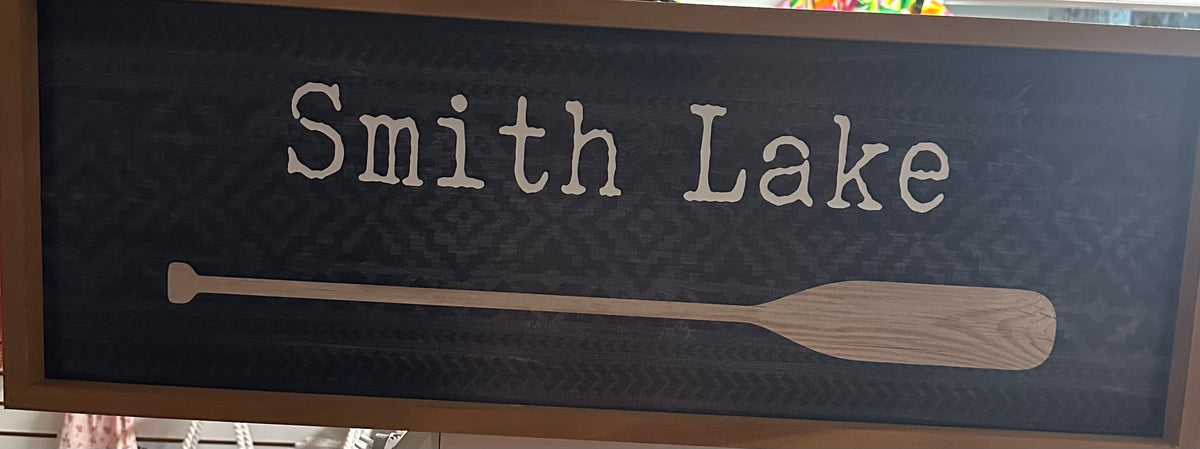 Smith Lake Oar Wall Plaque