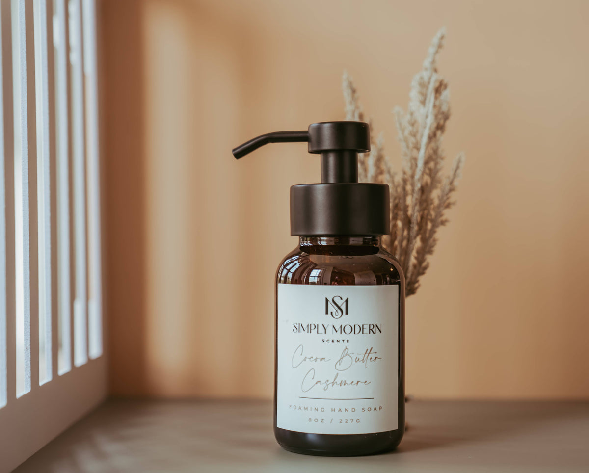 Cocoa Butter Cashmere Foaming Hand Soap | Amber Glass Bottle
