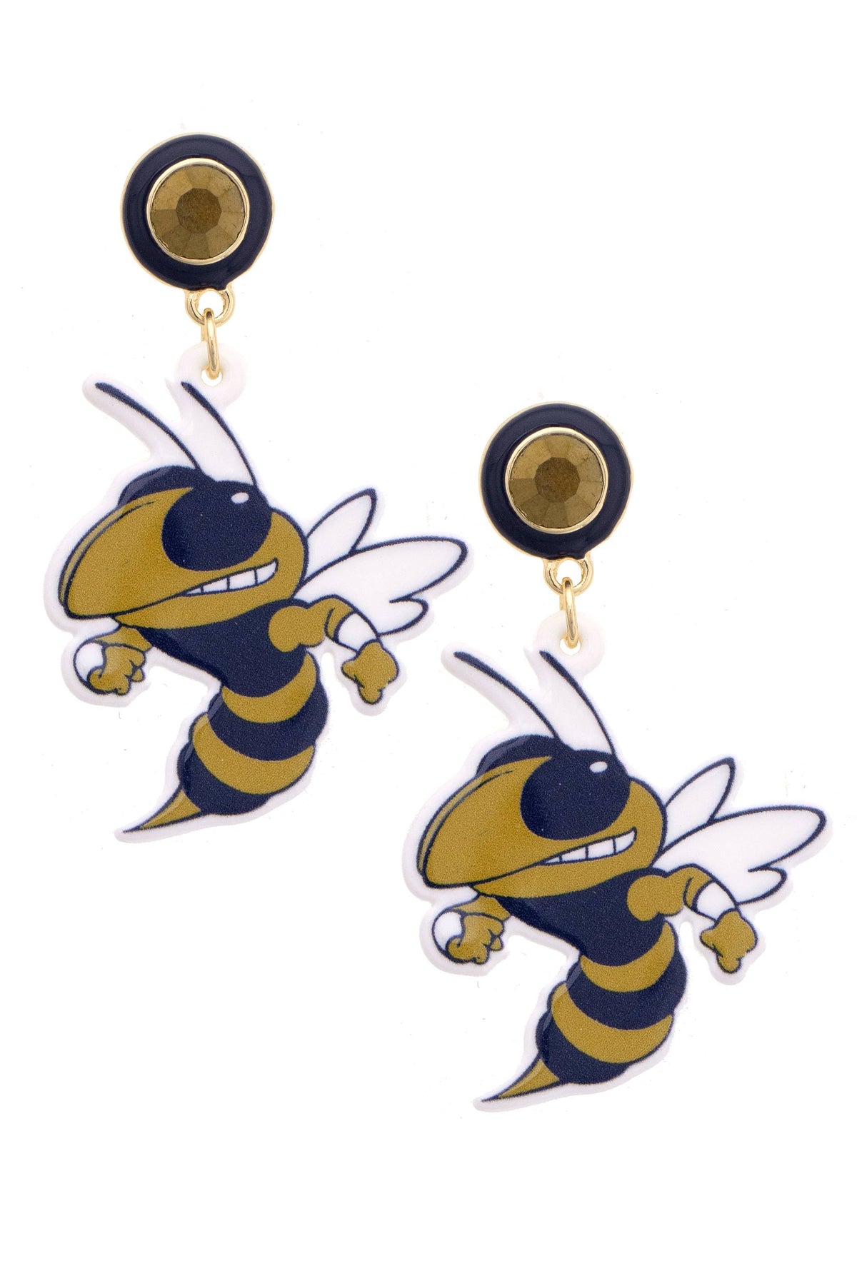 Yellow Jackets Mascot Earrings
