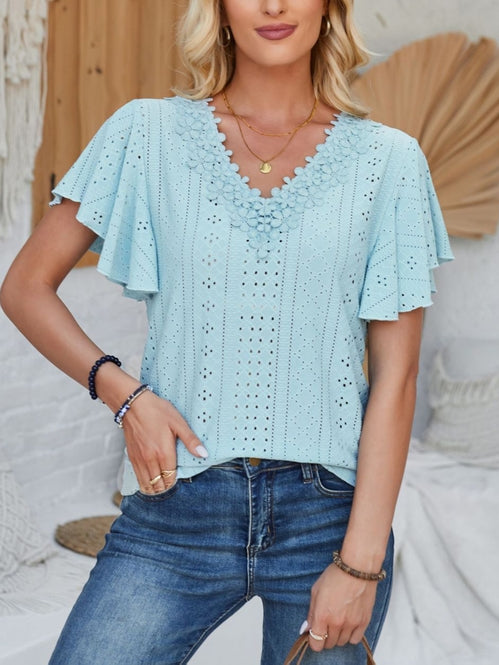 Lace Loose Fitting T-Shirt