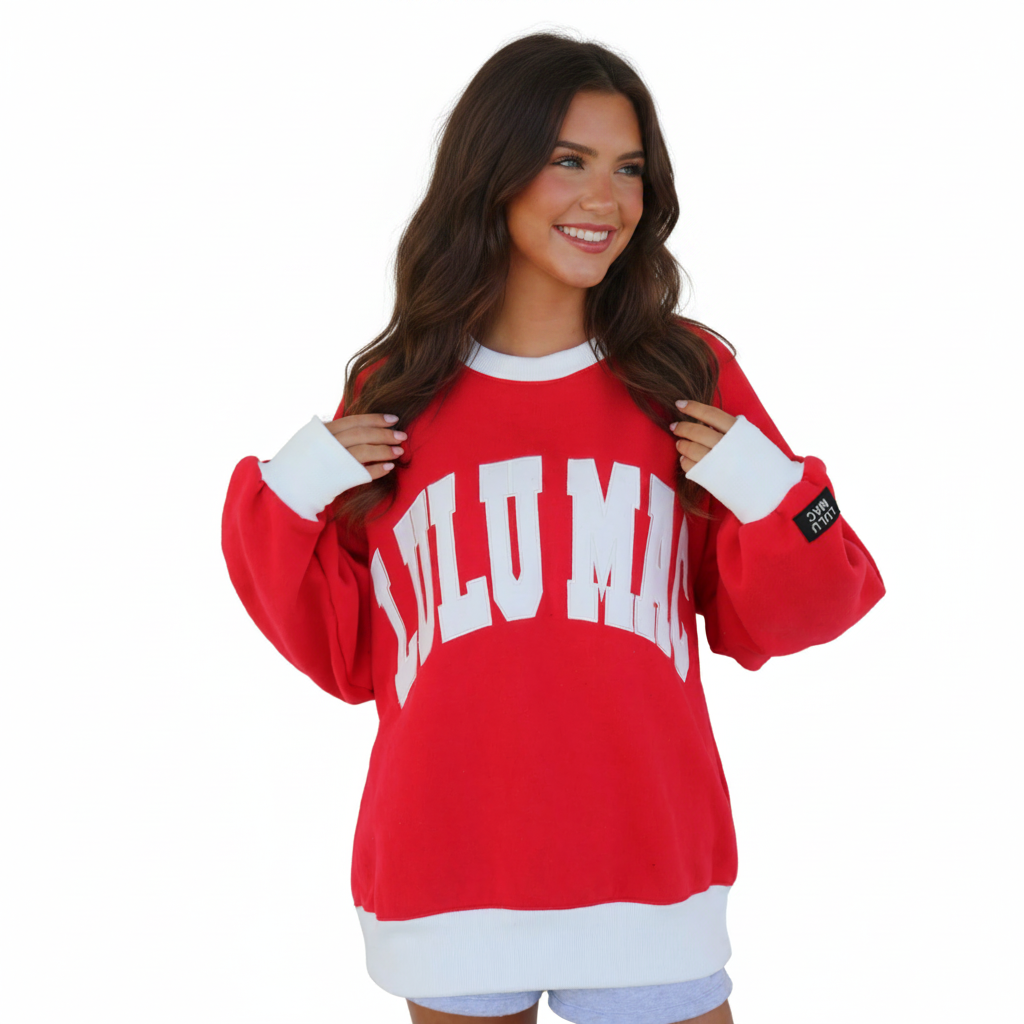 Lulu Mac Color Block Red/White - Stitch