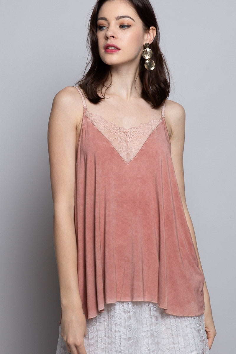 Camisole Tank w/Lace Detail