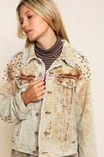 Studded Rock and Roll Corduroy Jacket