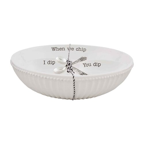 Beaded Ceramic Chip Bowl