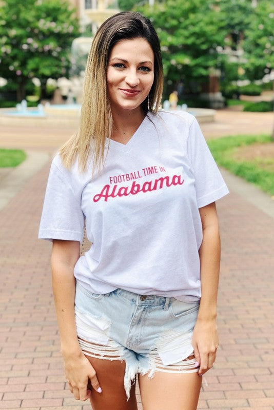 Camiseta gráfica Tiempo de fútbol en Alabama