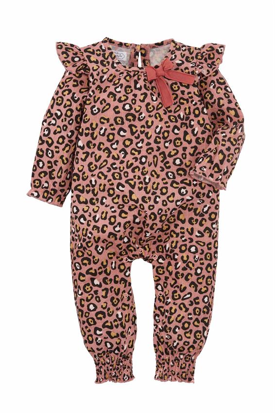 Infant Leopard One Piece With Snap Closure