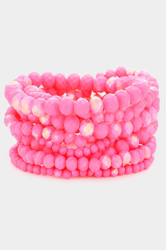 Faceted Bead Stretch Bracelets