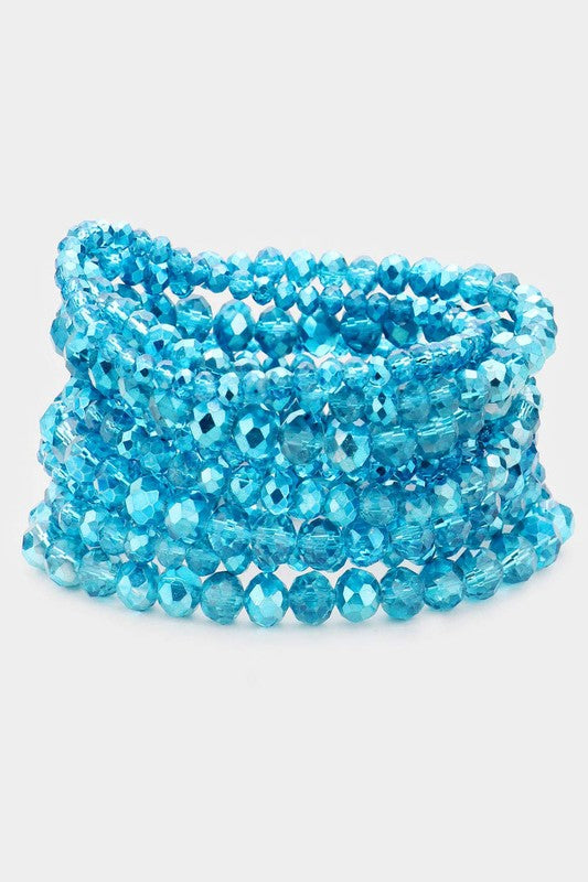 Faceted Bead Stretch Bracelets