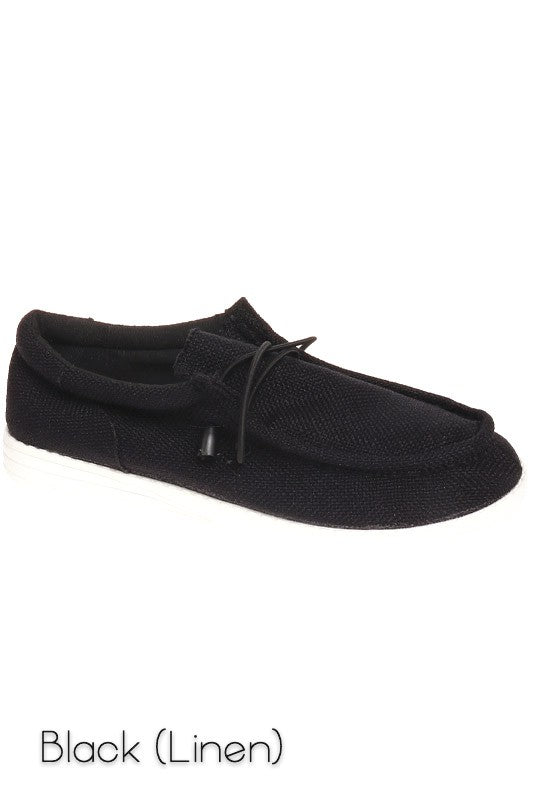 Pull on Tie Front Loafer