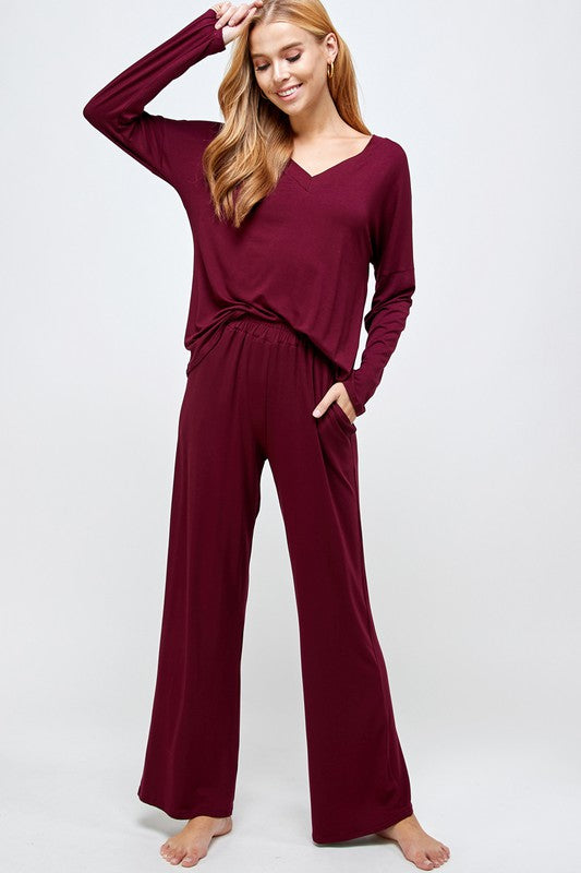 Lounge Wear Off Shoulder Top and Pants