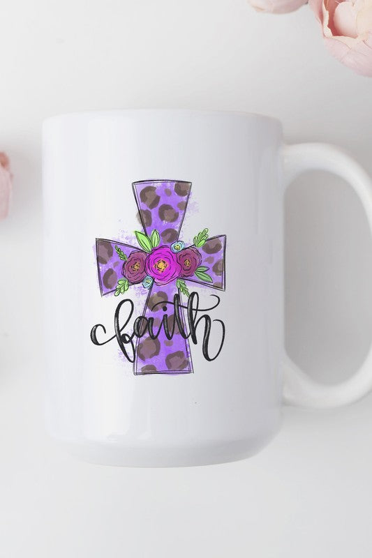 Purple Faith Easter Coffee Cup