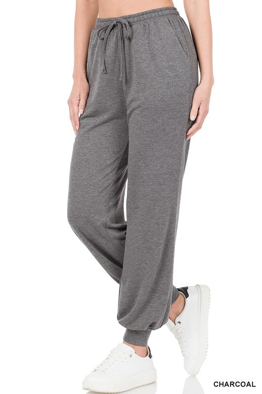 Soft French Terry Jogger Pants with Pockets