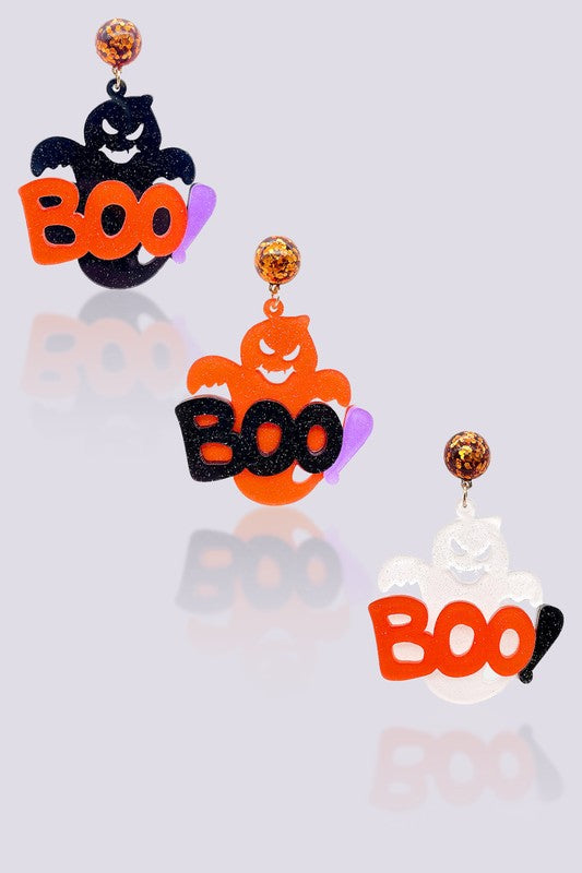 Boo Ghost Dangle Earrings