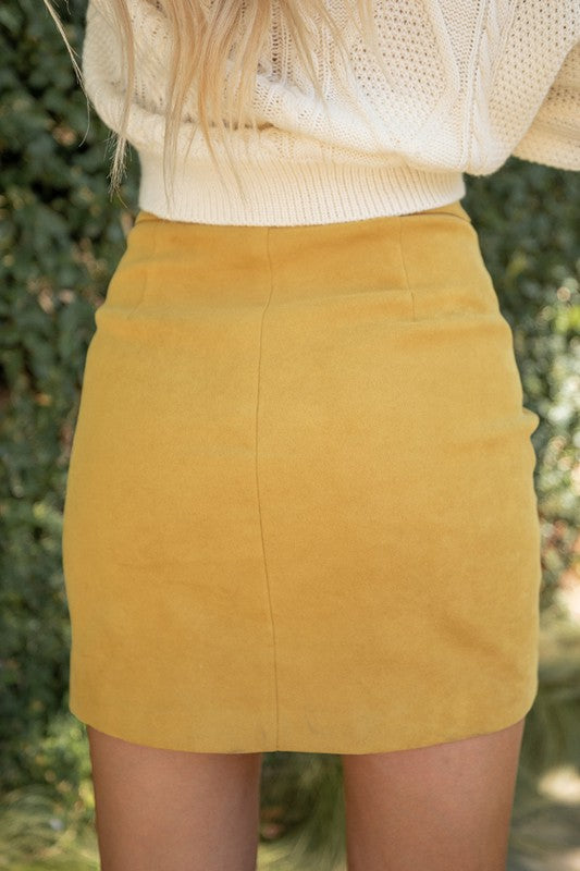 Suede Layover Mini Skirt