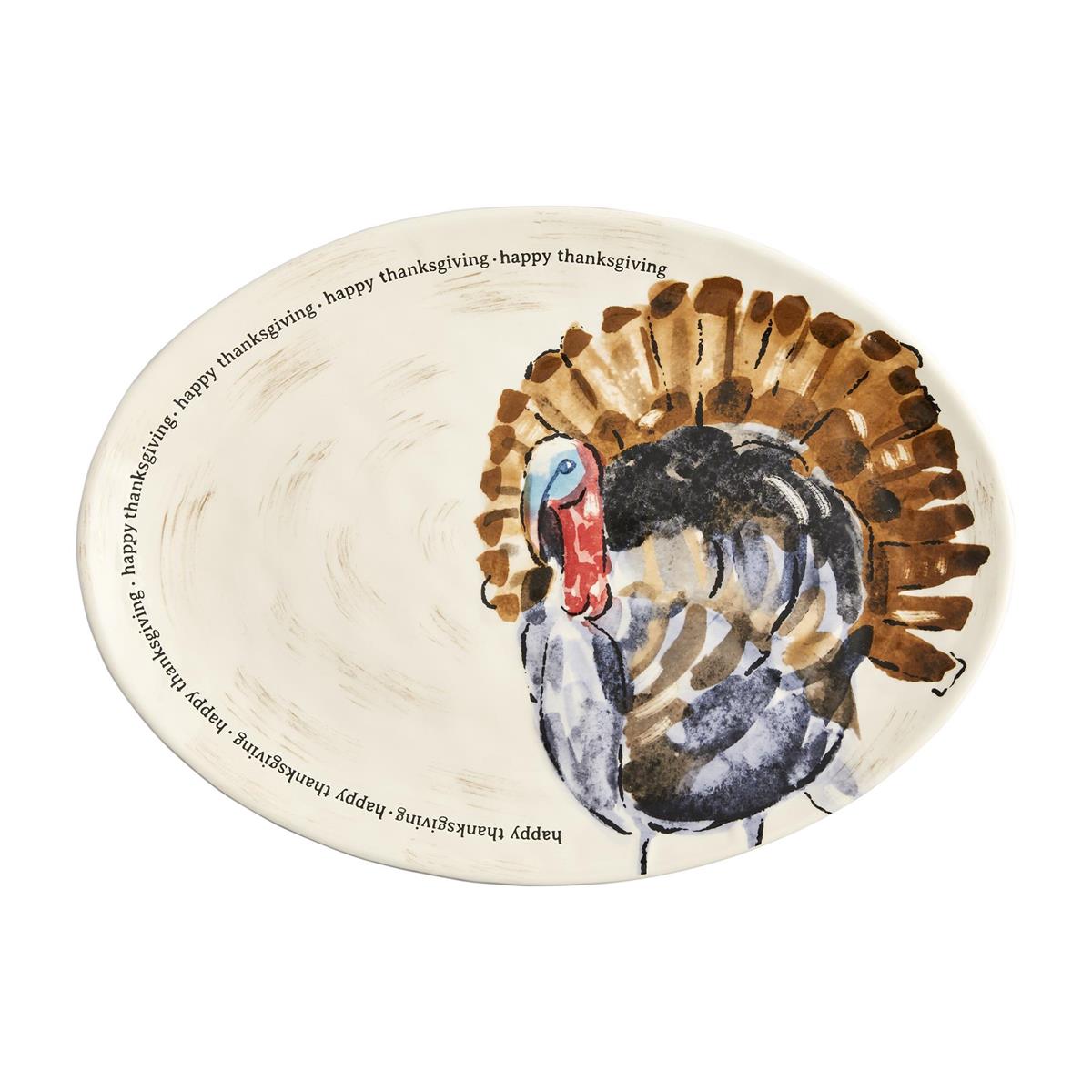 Watercolor Turkey Ceramic Platter