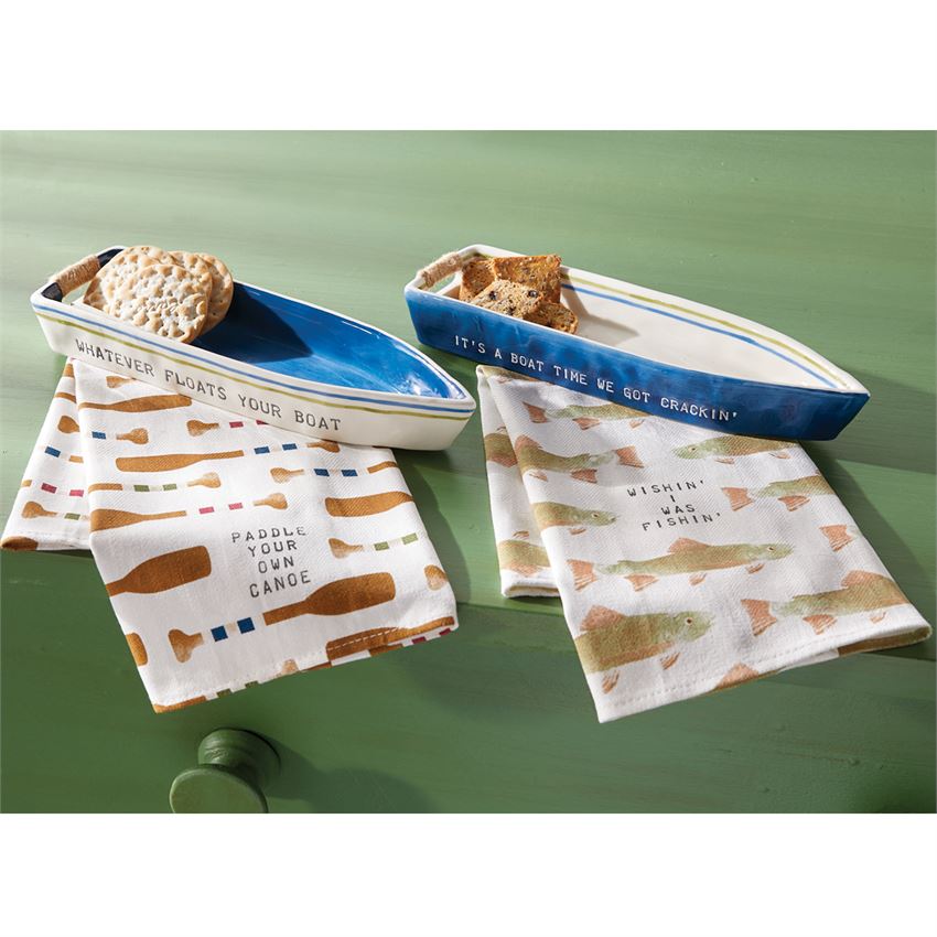 Boat Cracker & Dish Towel Set