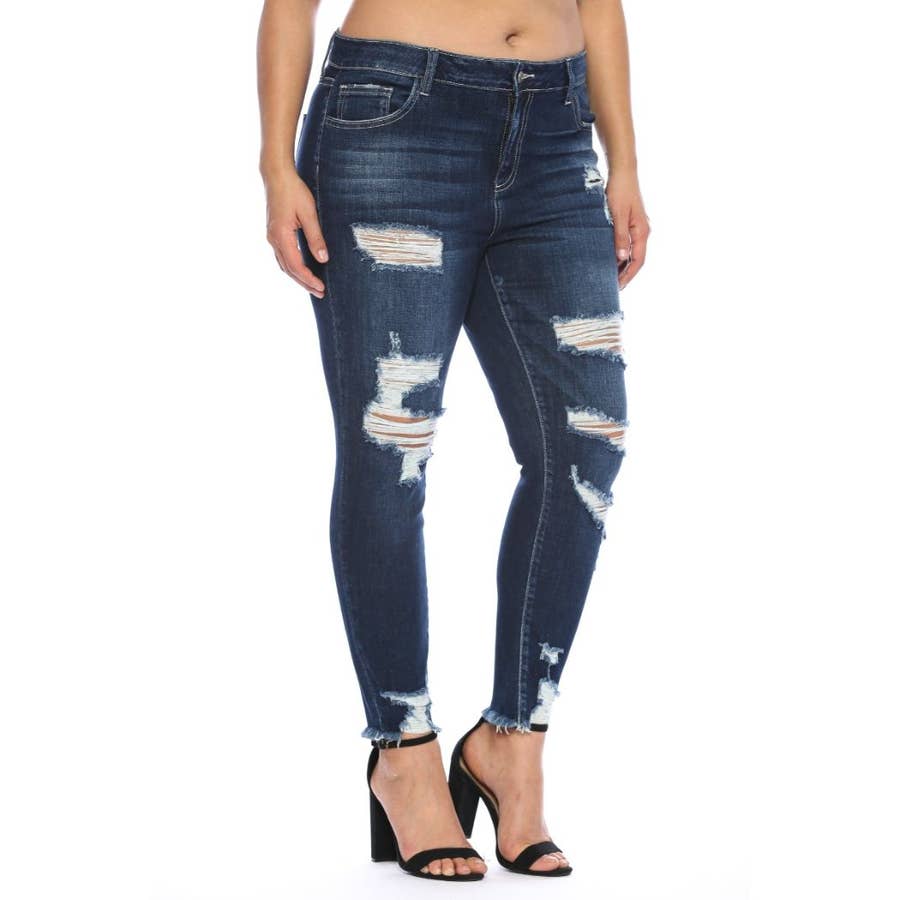 Cello Distressed Skinny Jeans
