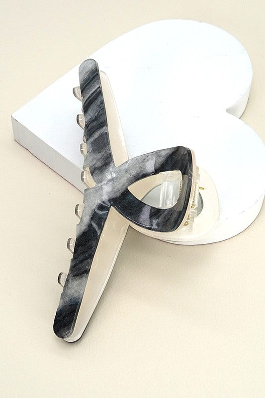 Large Marble Hair Claw Clip