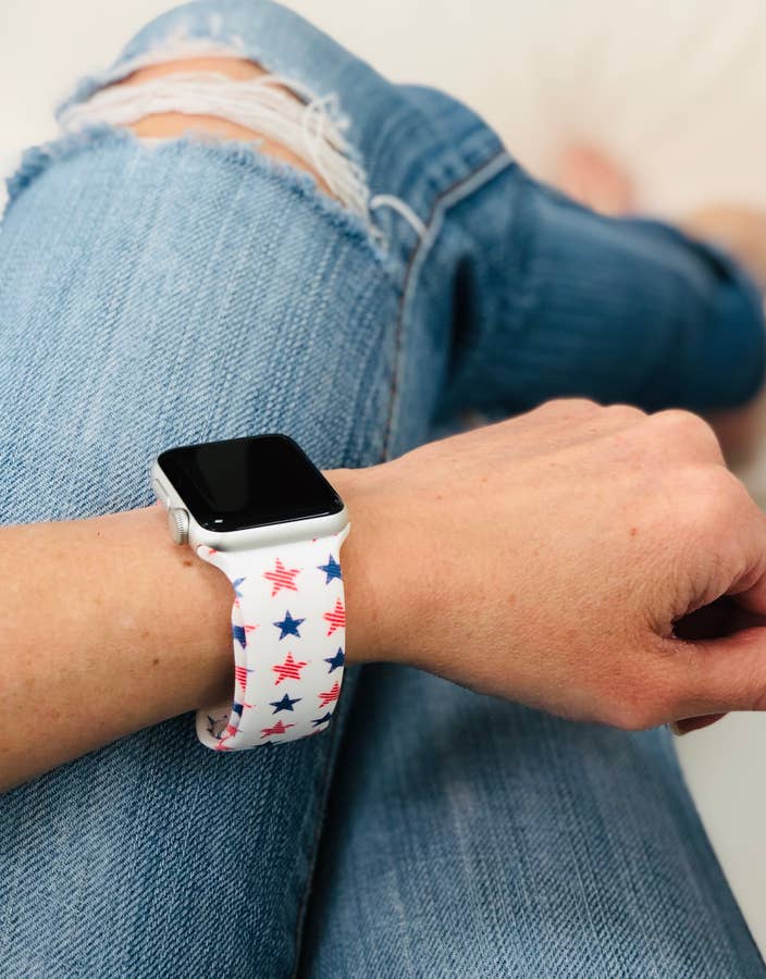 Star Print Silicone Watch Band
