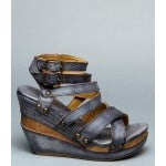 Juliana Leather Wedge with Crisscrossing Straps - Debs Boutique  LLC